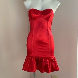 Sexy red body con dress